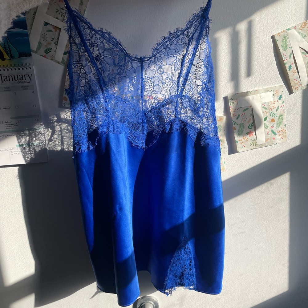 Victoria’s Secret lingerie royal blue dress with lace